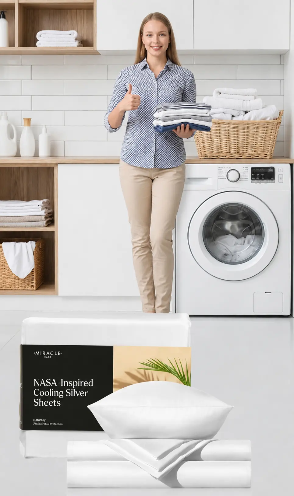 Woman Washing Miracle Sheets
